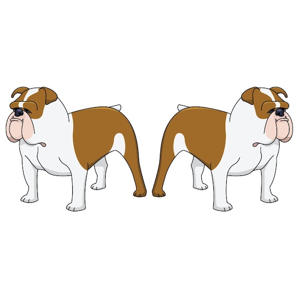 Bulldog Dog Decal, Dog Lover Decor Vinyl Sticker